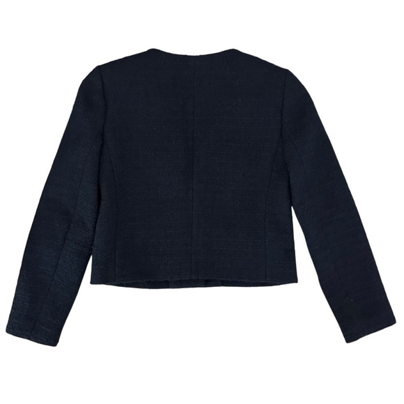 J. Crew 2023 Navy V-neck Lady Jacket in Maritime Tweed Size 00 - Picture 11 of 12